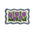 purple tulip flower cute bath mat