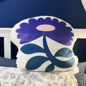 purple flower shaped pillow