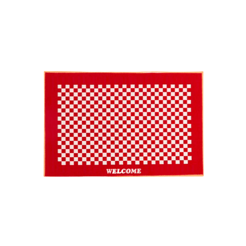 Red Checkered Doormat