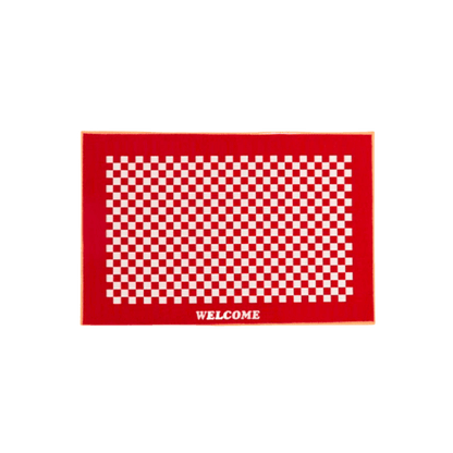 Red Checkered Doormat