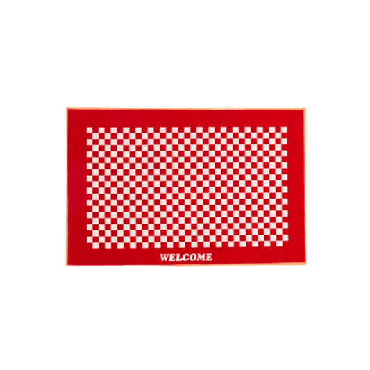 Red Checkered Doormat