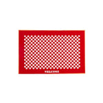 Load image into Gallery viewer, Red Welcome Checker Pattern Doormat
