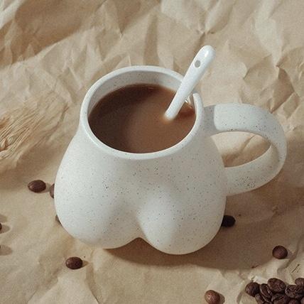 booty shaped coffee mug