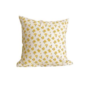 Yellow Floral Throw Pillow Case